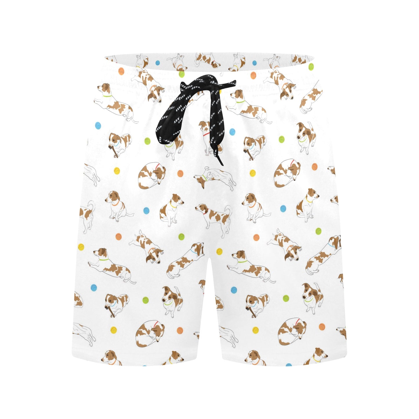 Russell Terriers With Balls Print Design LKS307 Men's Swim Trunks Beach Shorts