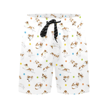 Russell Terriers With Balls Print Design LKS307 Men's Swim Trunks Beach Shorts