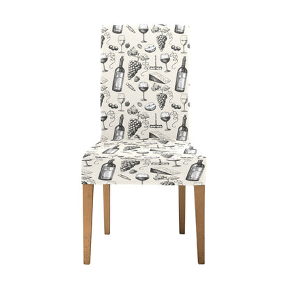 Wine Themed Print Design LKS306 Dining Chair Slipcover