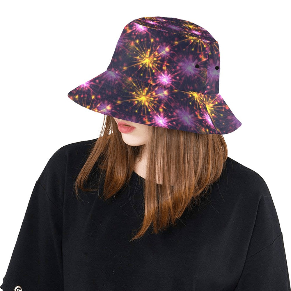 Firework Print Design LKS303 Unisex Bucket Hat