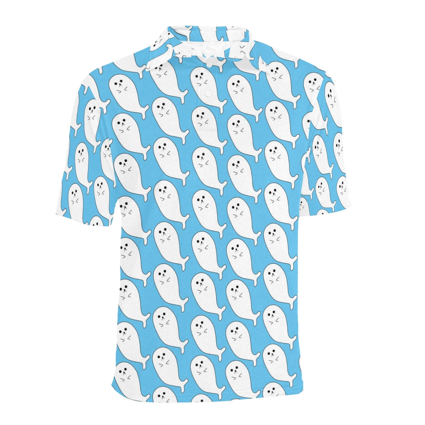 Sea Lion Print Design LKS402 Men Polo Shirt