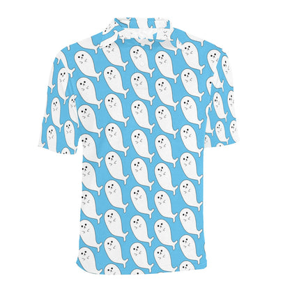 Sea Lion Print Design LKS402 Men Polo Shirt