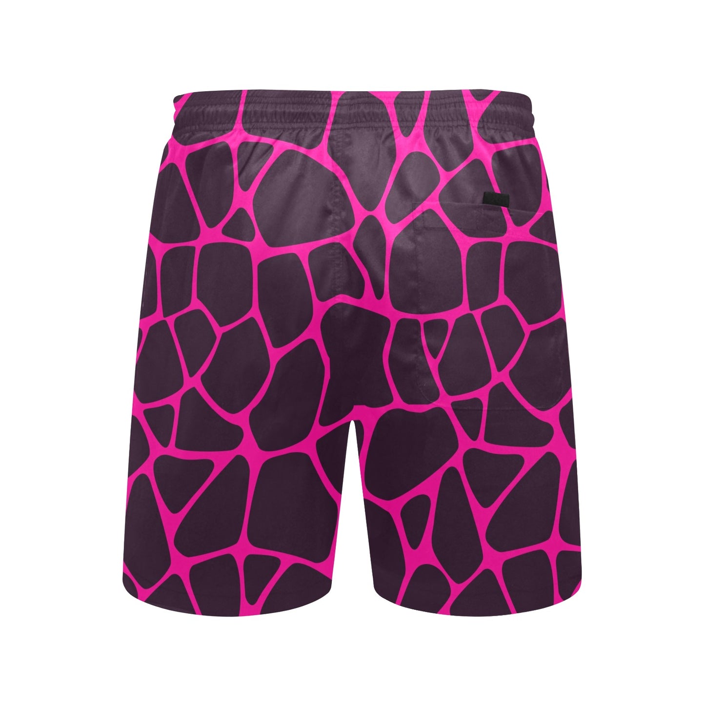 Giraffe Pink Background Texture Print Men's Swim Trunks Beach Shorts