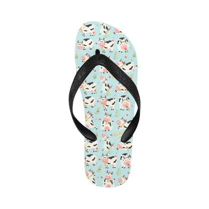 Cattle Print Design LKS403 Flip Flops