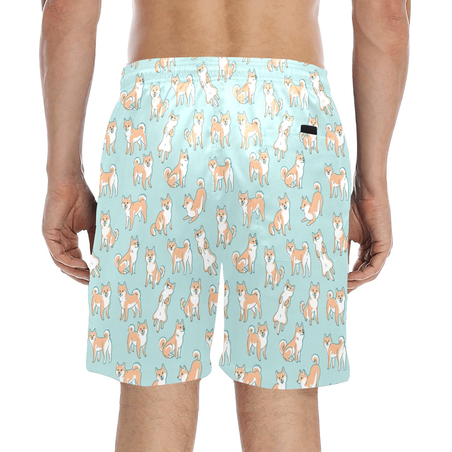 Shiba Inu Print Design LKS304 Men's Swim Trunks Beach Shorts
