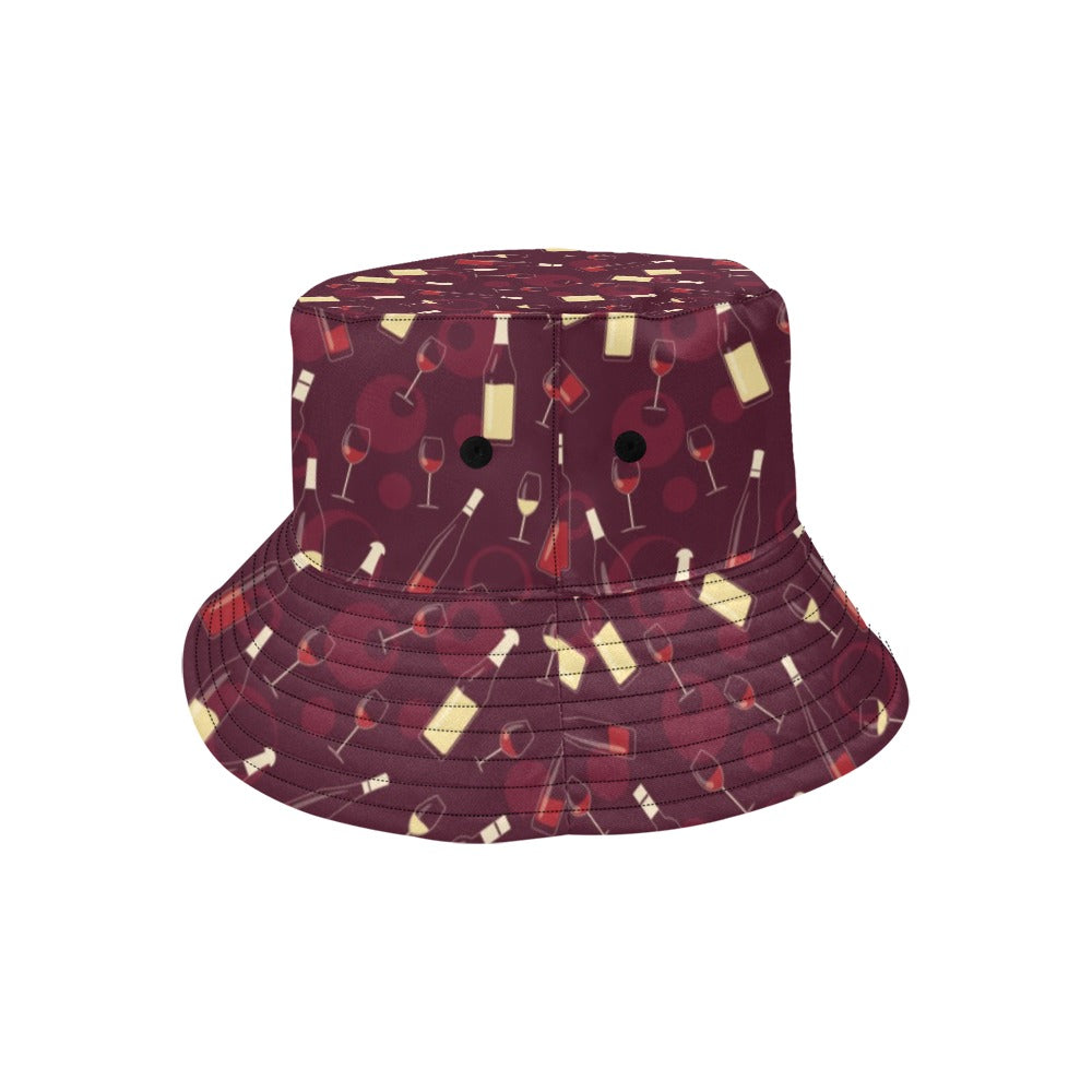 Wine Themed Print Design LKS302 Unisex Bucket Hat