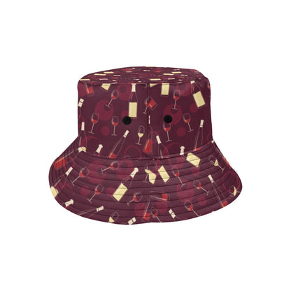 Wine Themed Print Design LKS302 Unisex Bucket Hat
