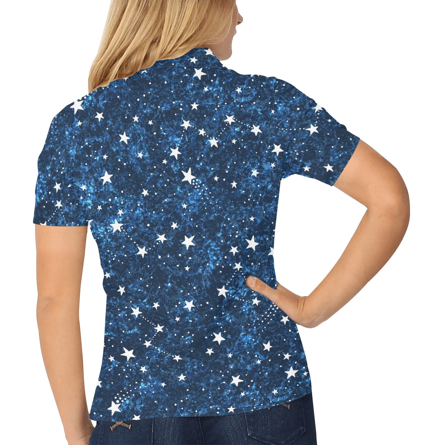 Cosmic Pattern Print Design 05 Women's Polo Shirt