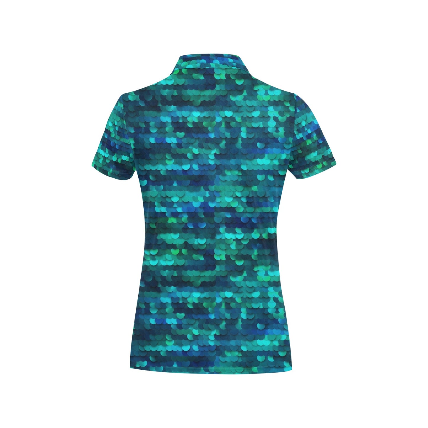 Mermaid Scales Pattern Print Design 06 Women's Polo Shirt