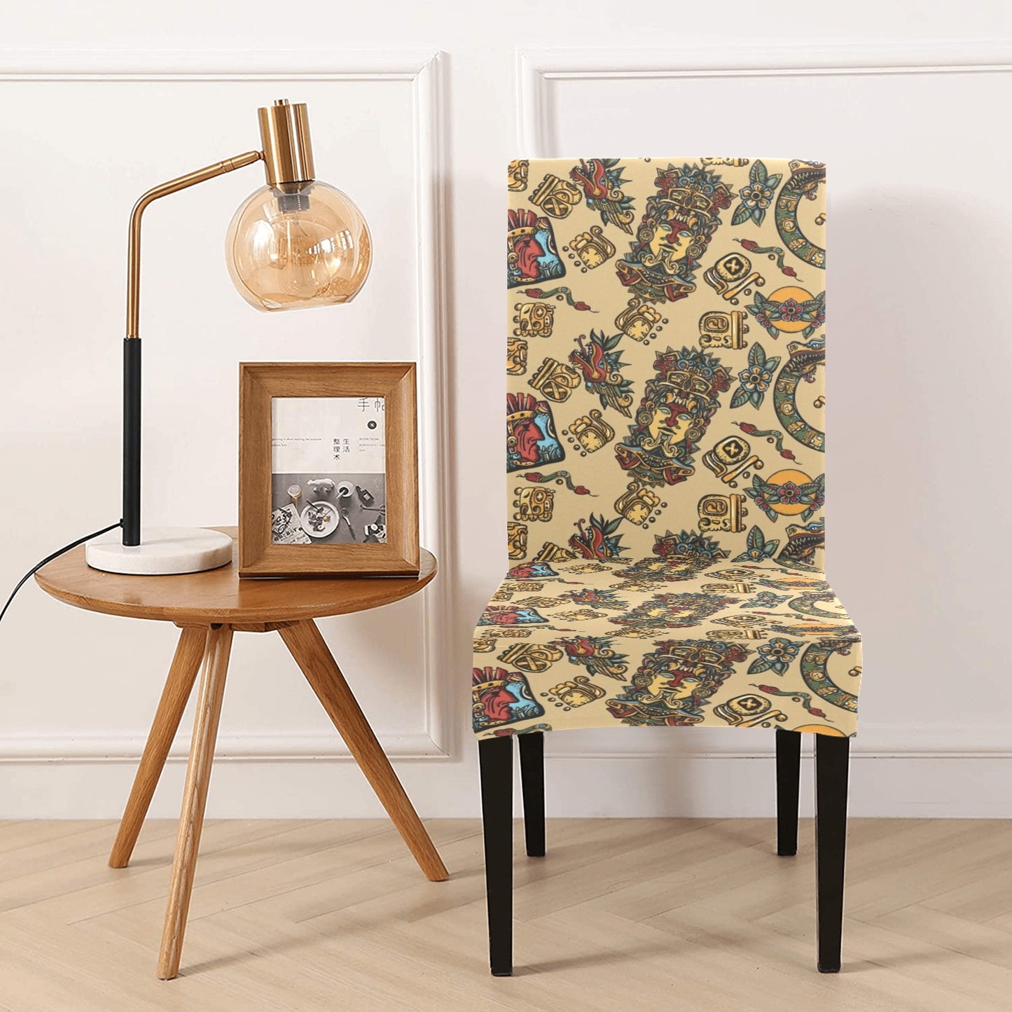 Totem Print Design LKS305 Dining Chair Slipcover