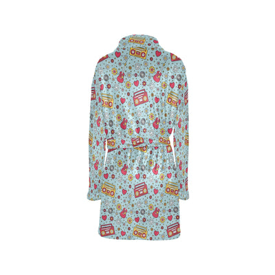 Hippie Print Design LKS307 Women's Fleece Robe