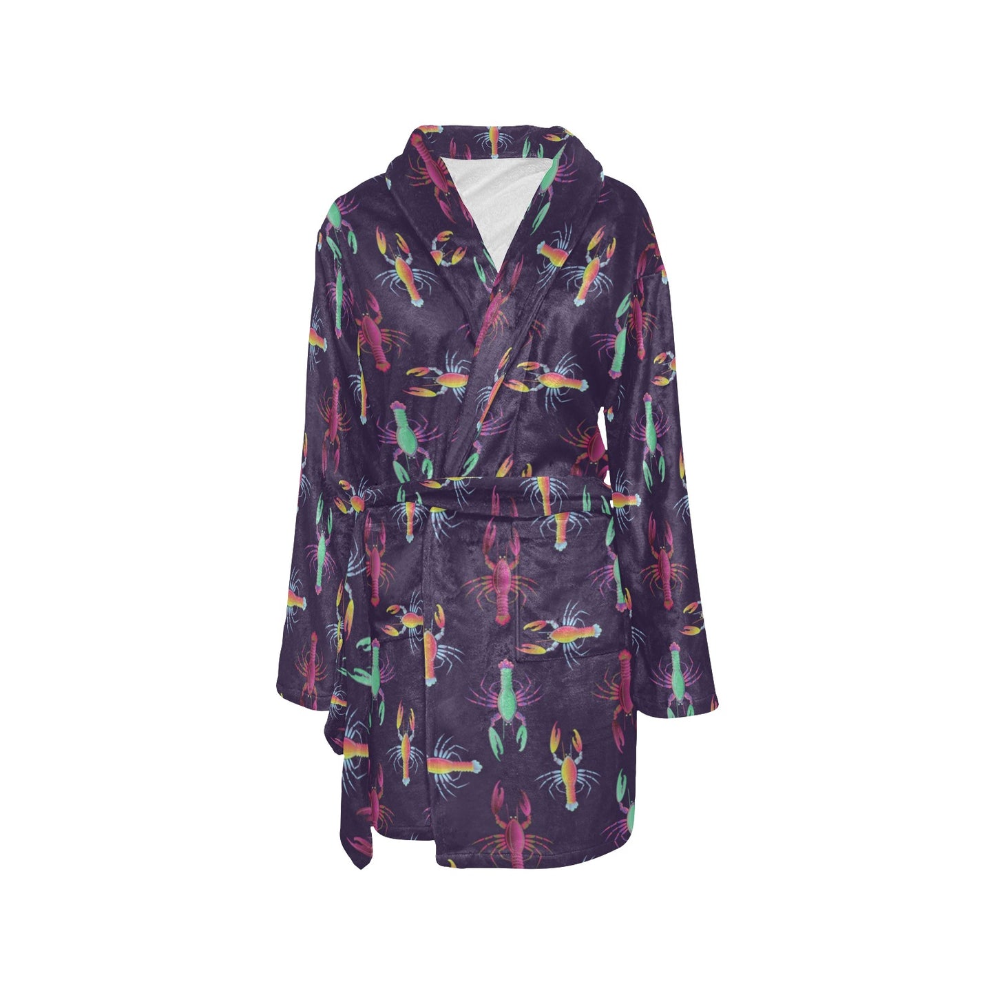 Lobster Print Design LKS402 Women's Fleece Robe