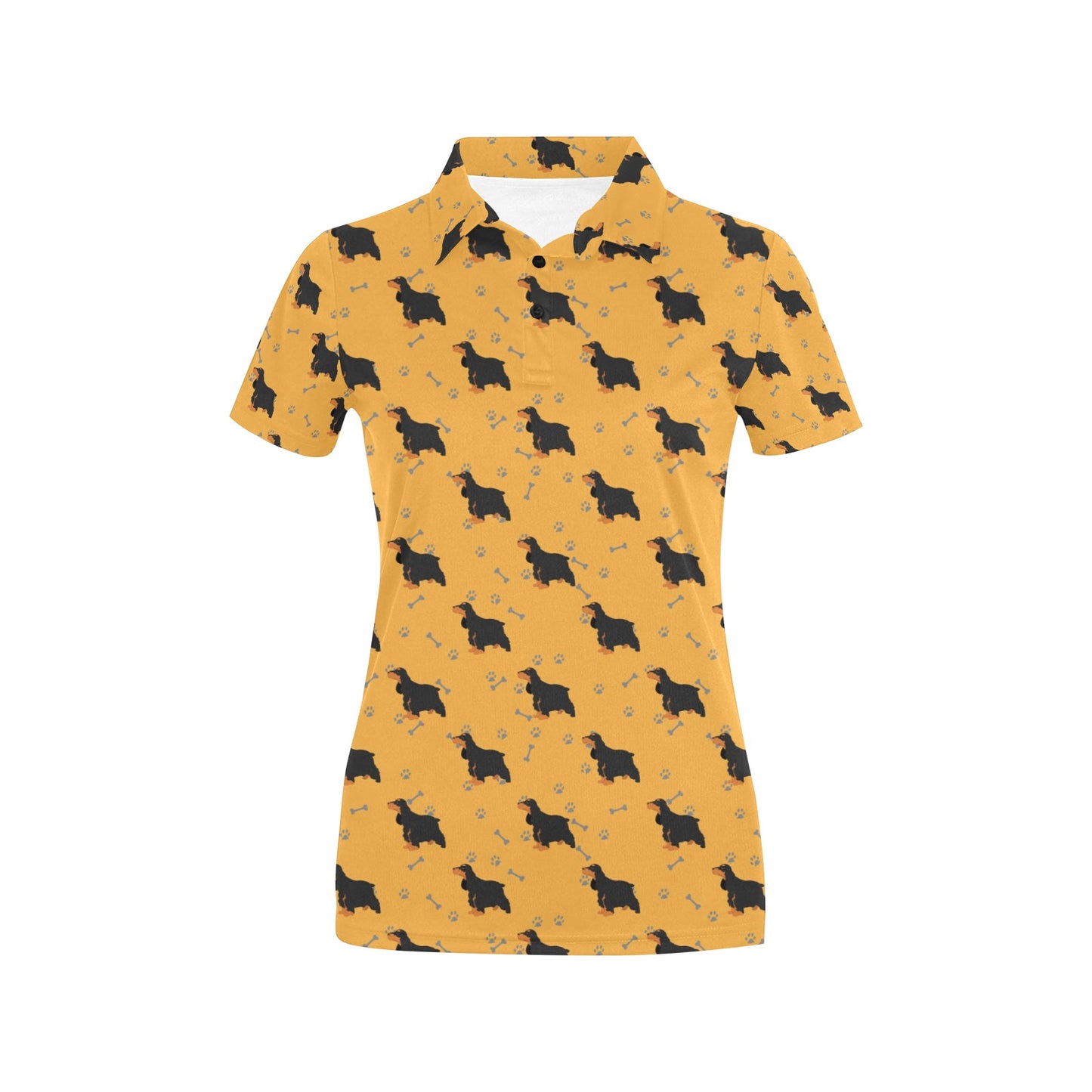 Cocker Pattern Print Design 01 Women's Polo Shirt