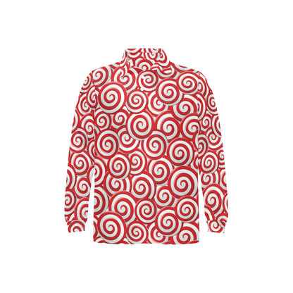 Candy Pattern Print Design 03 Long Sleeve Polo Shirt For Men's