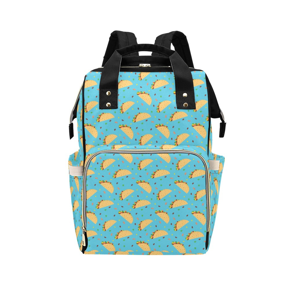 Taco Print Design LKS303 Diaper Bag Backpack