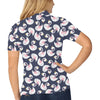 Swan Print Design LKS403 Women's Polo Shirt