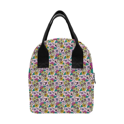 Sugar Skull Print Design LKS307 Insulated Lunch Bag