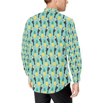 Toucan Print Design LKS301 Men's Long Sleeve Dress Shirt