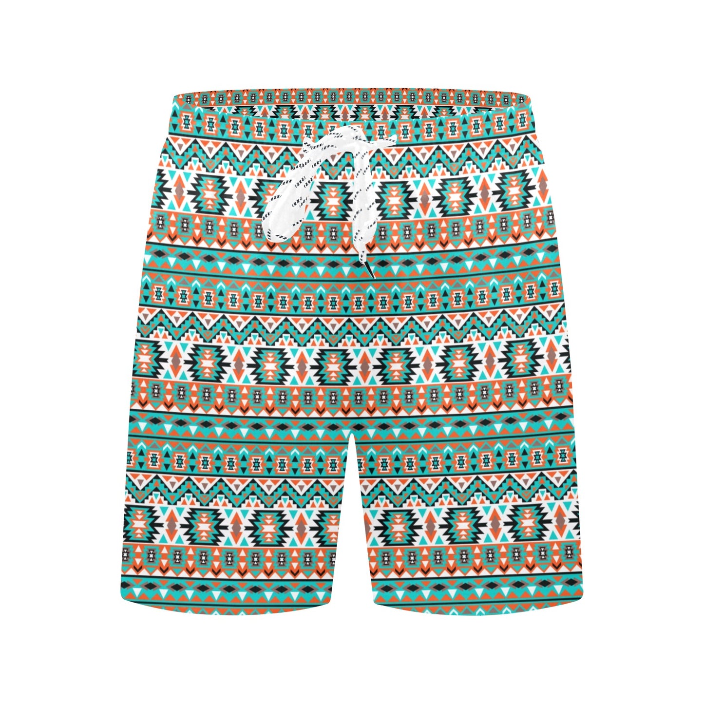 Indian Navajo Ethnic Themed Design Print Men's Swim Trunks Beach Shorts