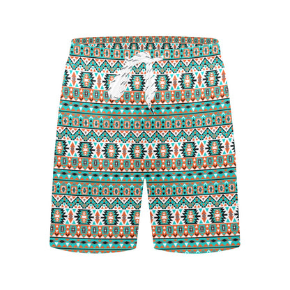 Indian Navajo Ethnic Themed Design Print Men's Swim Trunks Beach Shorts
