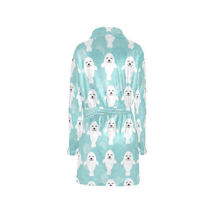Sea Lion Baby Pattern Print Design 01 Women's Fleece Robe