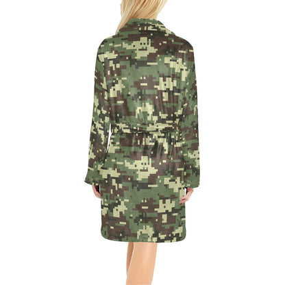 ACU Digital Army Camouflage Women's Fleece Robe