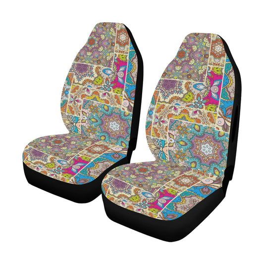 Patchwork Print Design LKS402 Car Seat Covers