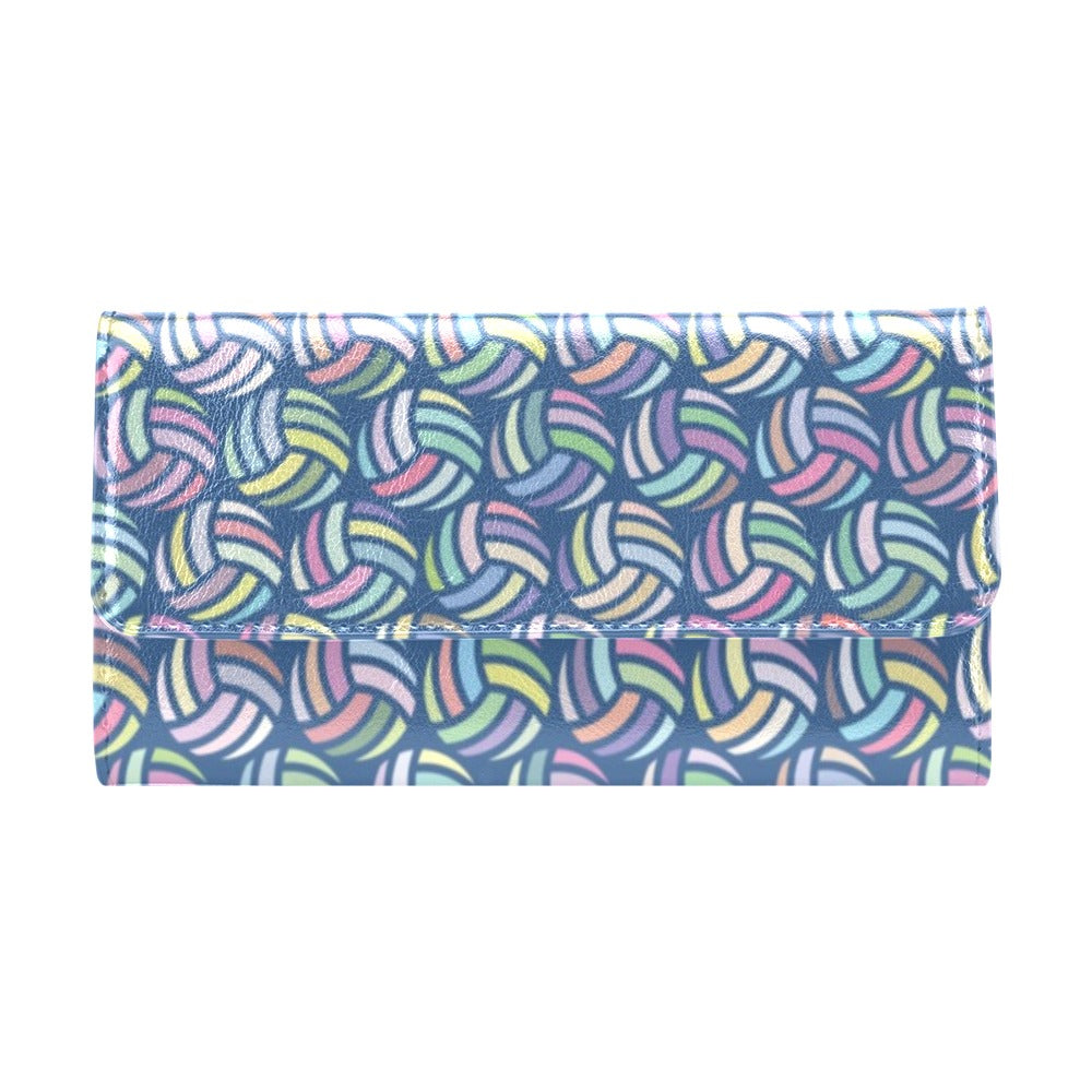 Volleyball Print Design LKS301 Women's Trifold Wallet