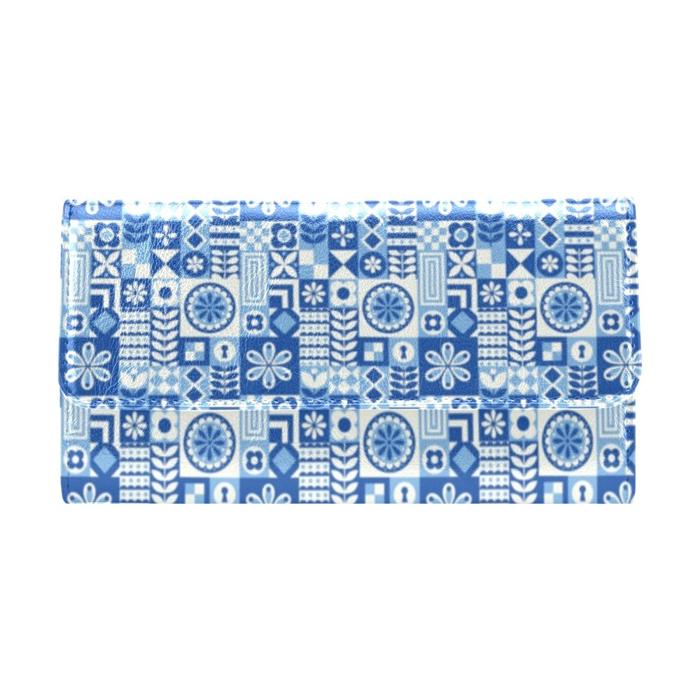 Swedish Print Pattern Women's Trifold Wallet