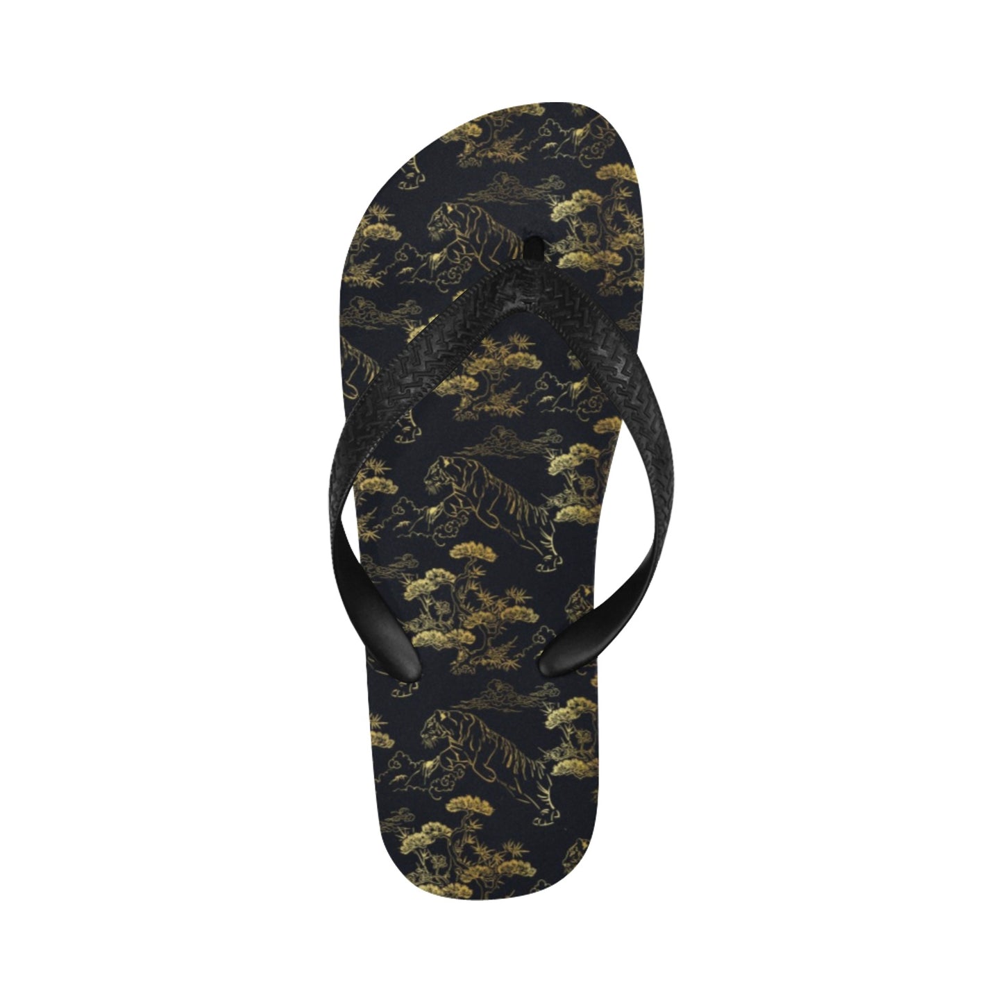 Tiger Japan Style Print Design LKS305 Flip Flops