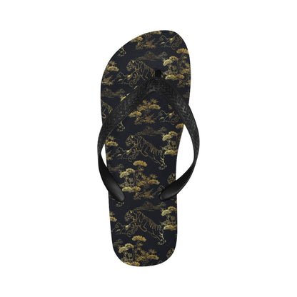 Tiger Japan Style Print Design LKS305 Flip Flops