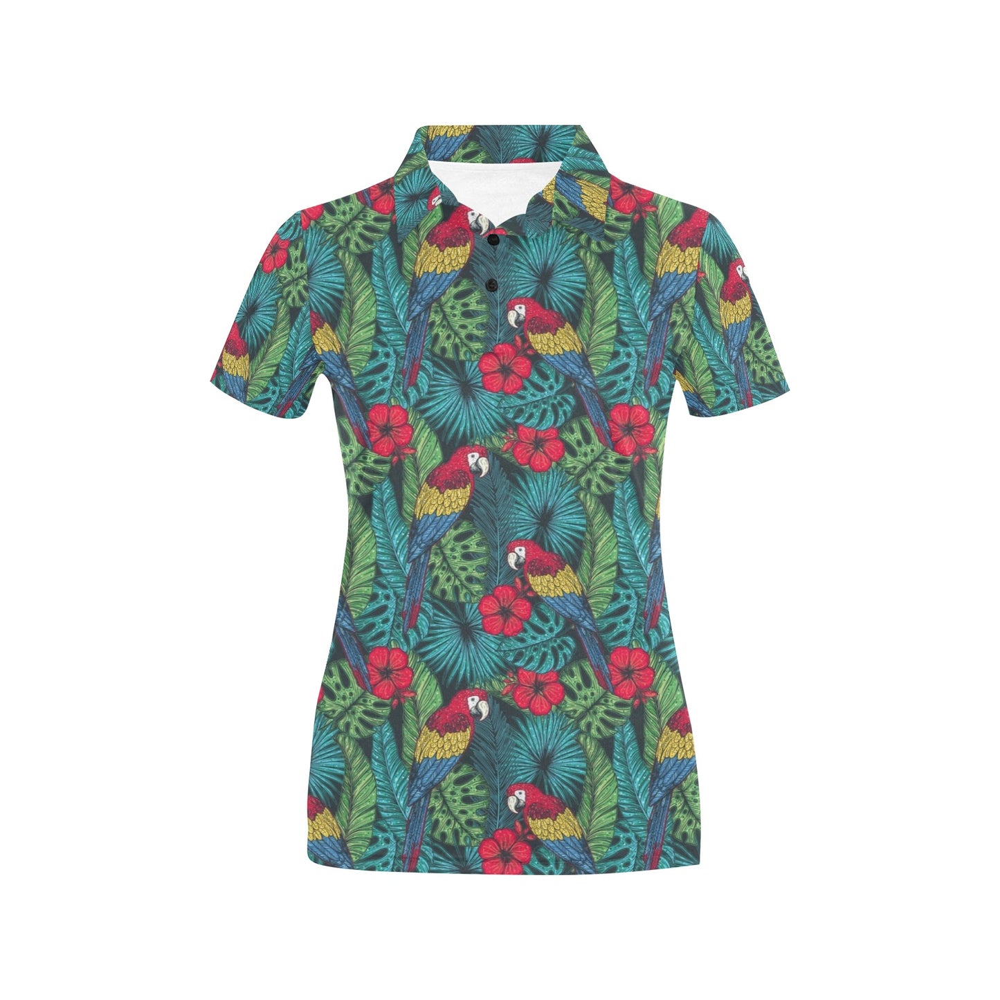 Parrot Pattern Print Design A05 Women's Polo Shirt