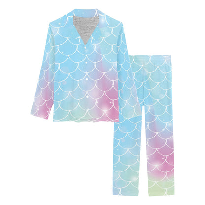Rainbow Pattern Print Design A06 Women's Long Pajama Set