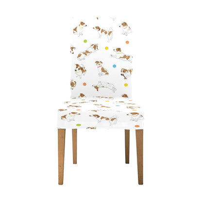 Russell Terriers With Balls Print Design LKS307 Dining Chair Slipcover