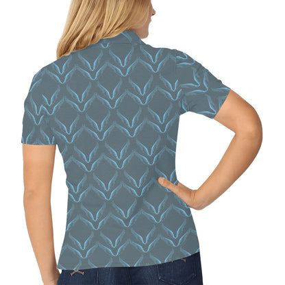 Angel Wings Pattern Print Design 04 Women's Polo Shirt