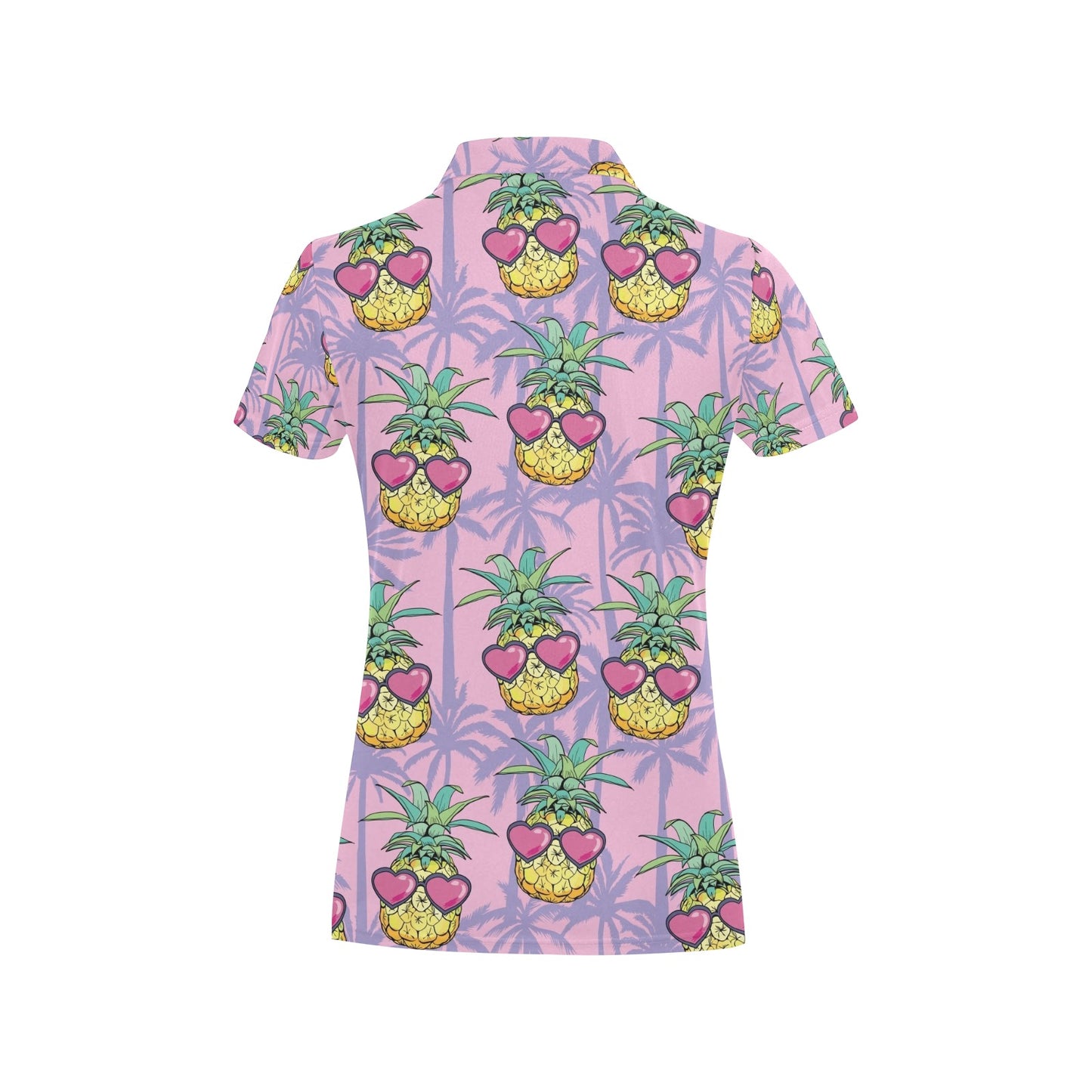 Pineapple Pattern Print Design PP06 Women's Polo Shirt
