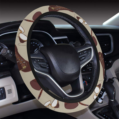 Steampunk Hat Print Design LKS301 Steering Wheel Cover with Elastic Edge