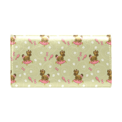Yorkshire Cute Terriers Print Design LKS301 Women's Trifold Wallet