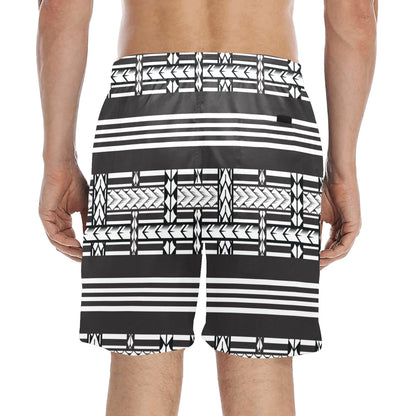 Samoan Tattoo Print Design LKS304 Men's Swim Trunks Beach Shorts