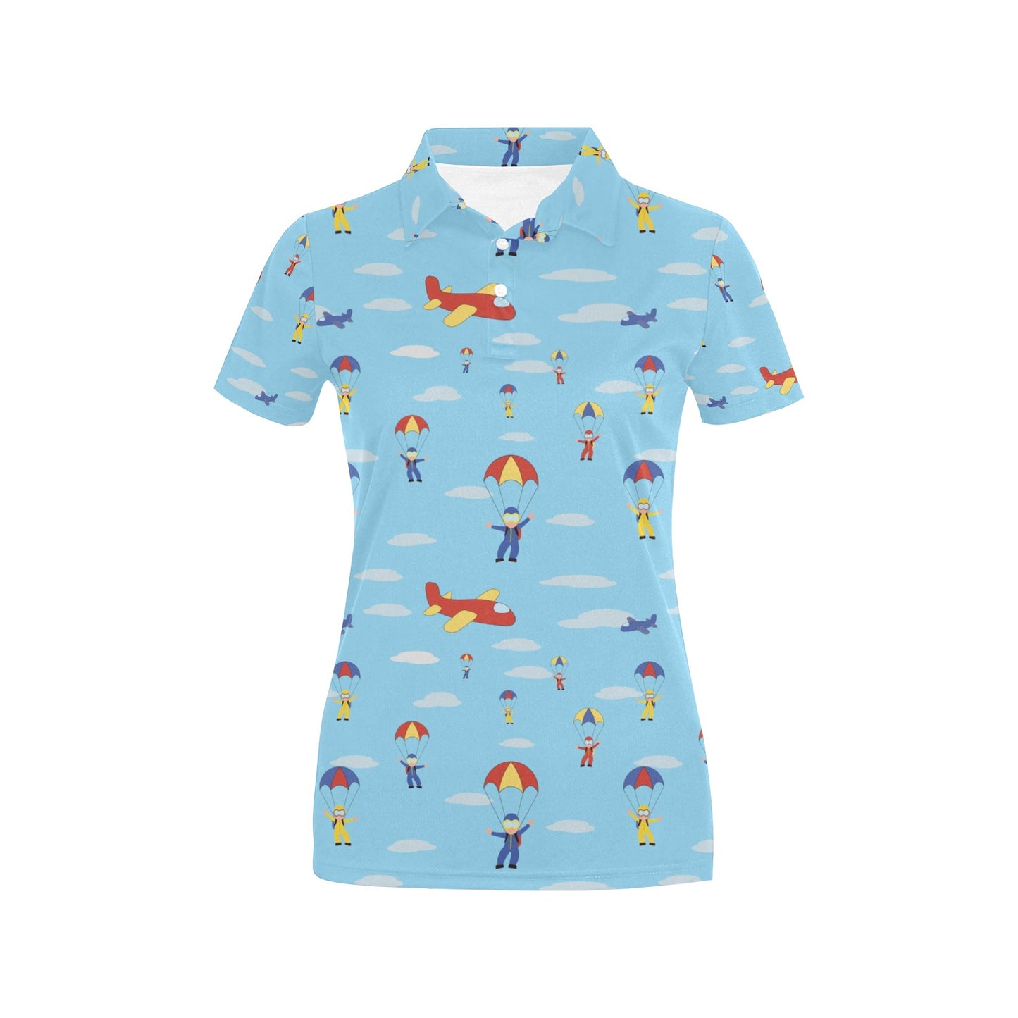 Skydiver Print Design LKS304 Women's Polo Shirt
