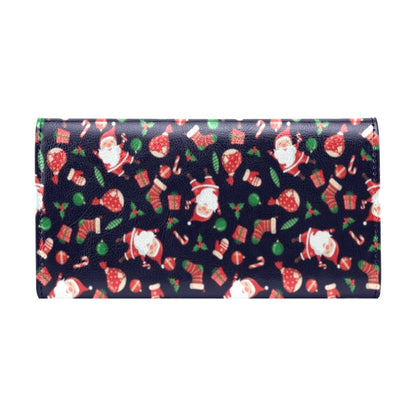 Santa Christmas Themed Print Design LKS304 Women's Trifold Wallet