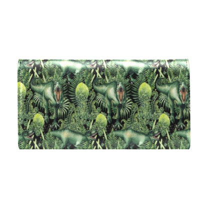 Dinosaur T Rex Print Pattern Women's Trifold Wallet