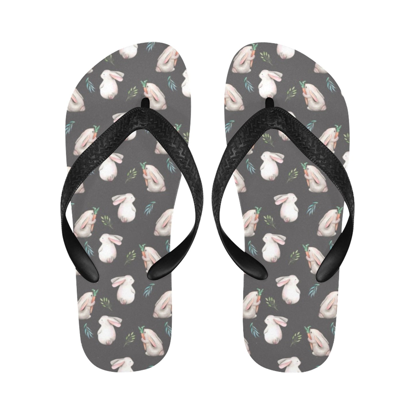 Rabbit Print Design LKS402 Flip Flops