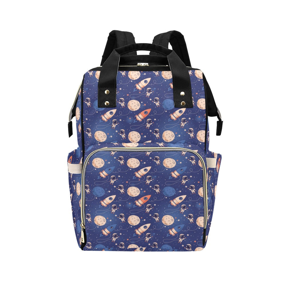 Space Astronaut Rocket Print Design LKS304 Diaper Bag Backpack