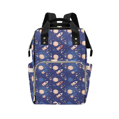 Space Astronaut Rocket Print Design LKS304 Diaper Bag Backpack