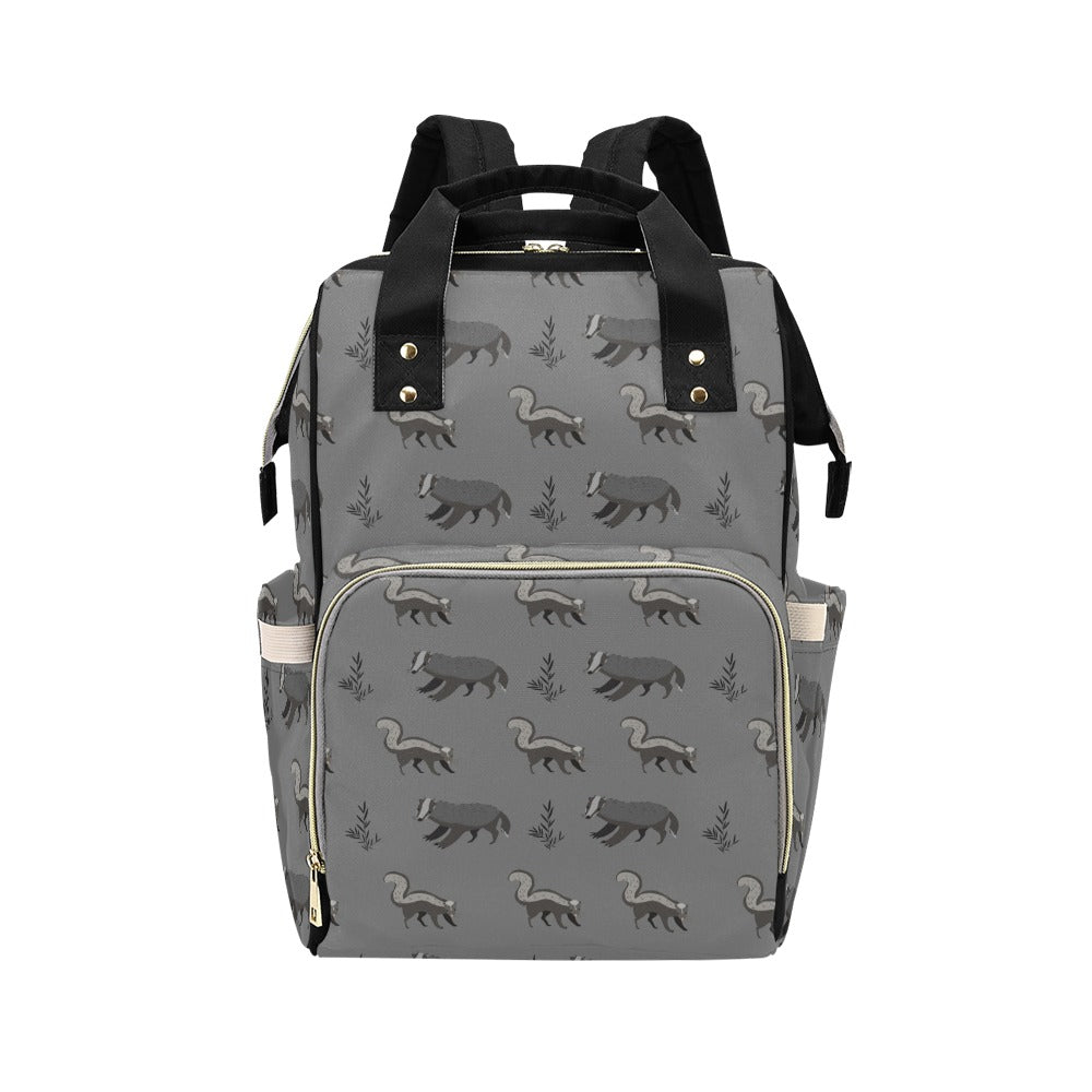Skunk Print Design LKS301 Diaper Bag Backpack