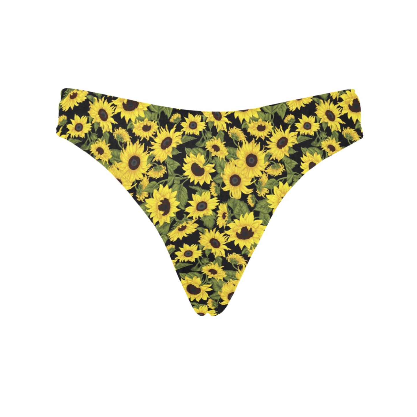 Sunflower Fresh Bright Color Print Women's Thongs