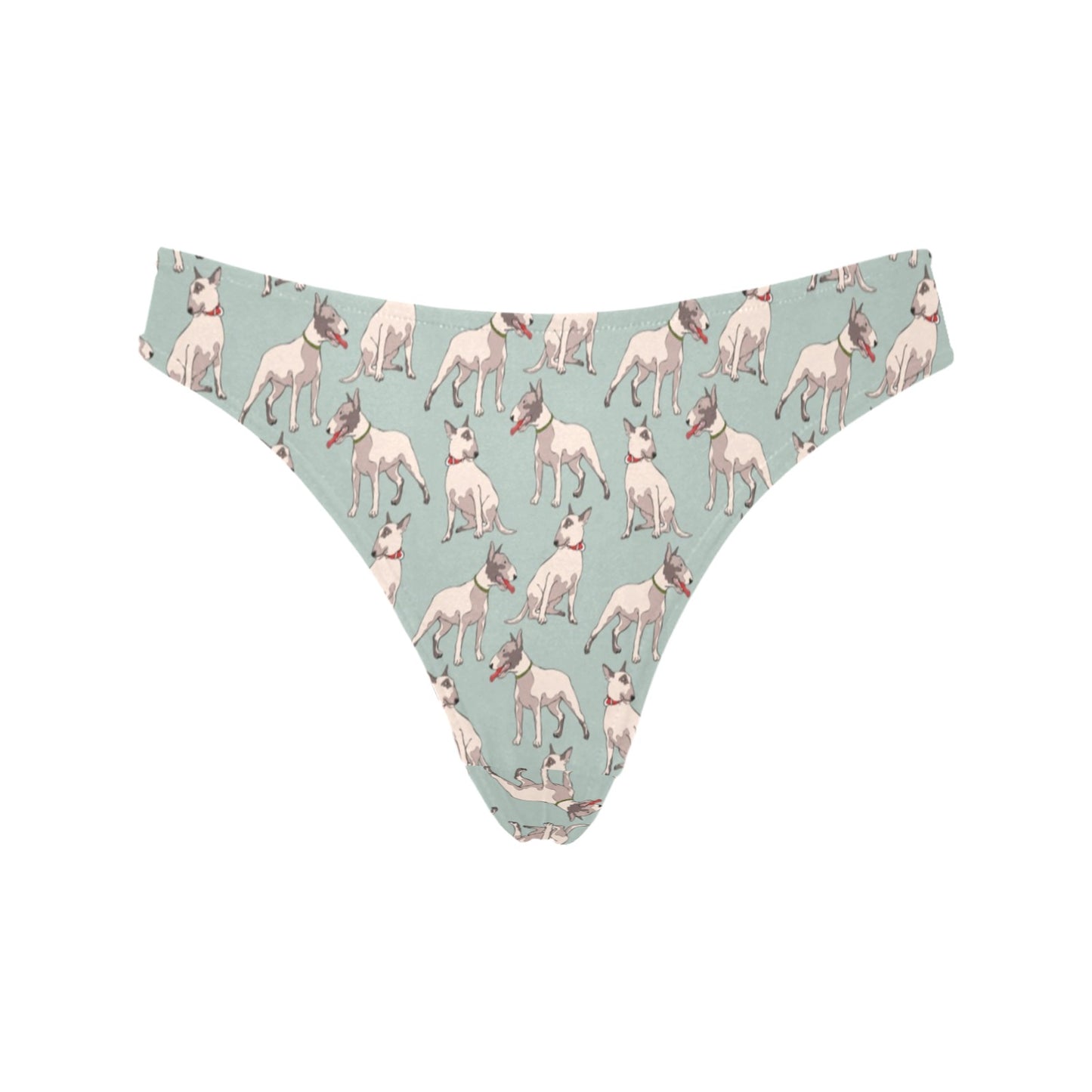 Bull Terrier Cute Print Pattern Women's Thongs