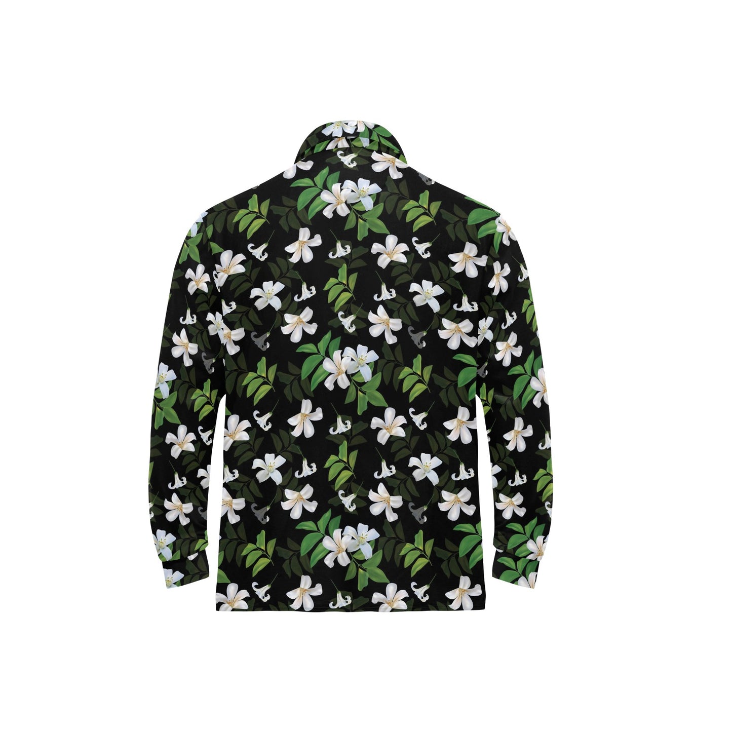 Sampaguita Print Design LKS301 Long Sleeve Polo Shirt For Men's