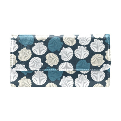 Seashell Print Design LKS3013 Women's Trifold Wallet